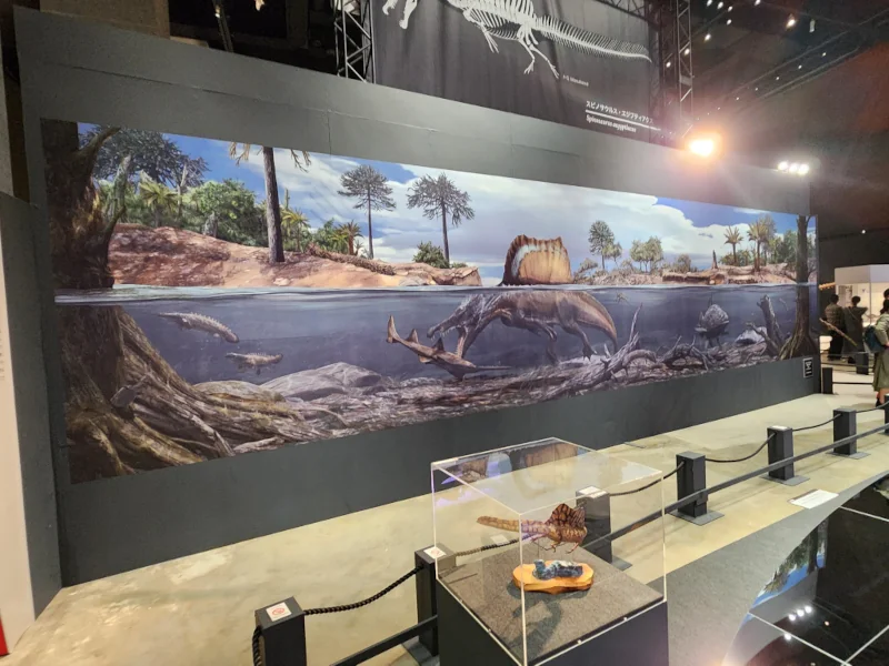 Fukui Dinosaur Museum wall mural