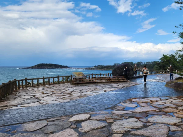 Echizen viewing terrace above the coast