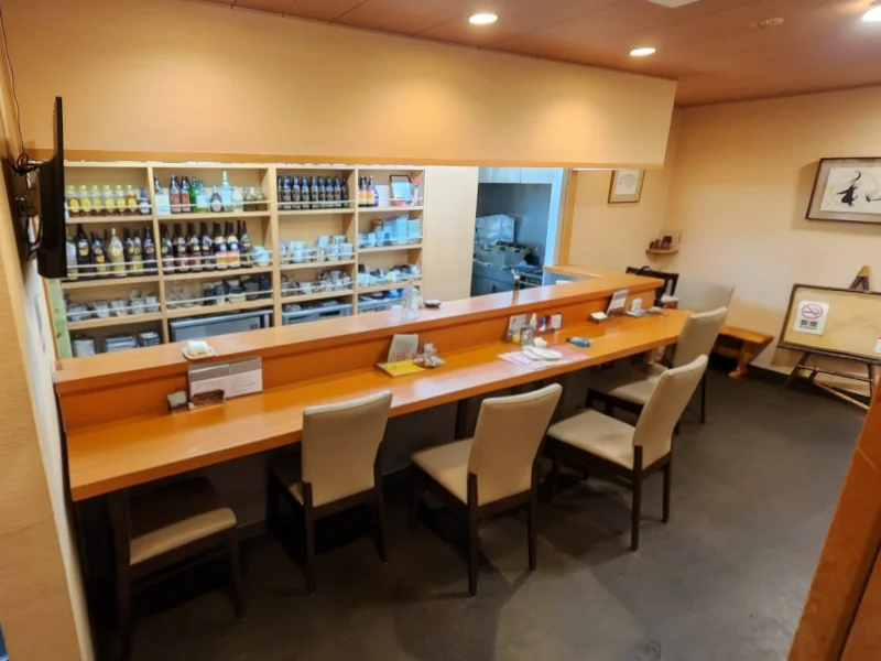 Interior bar counter at the Fukui izikia