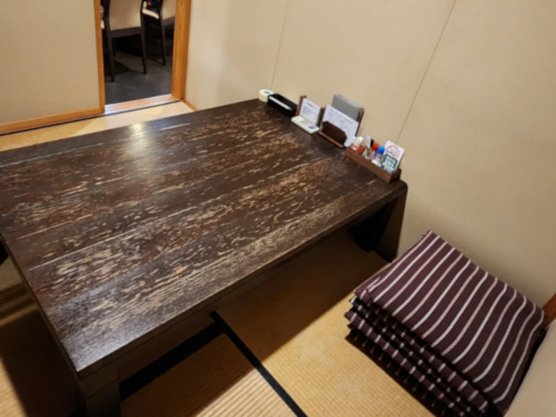 Dining table setup inside the izikia