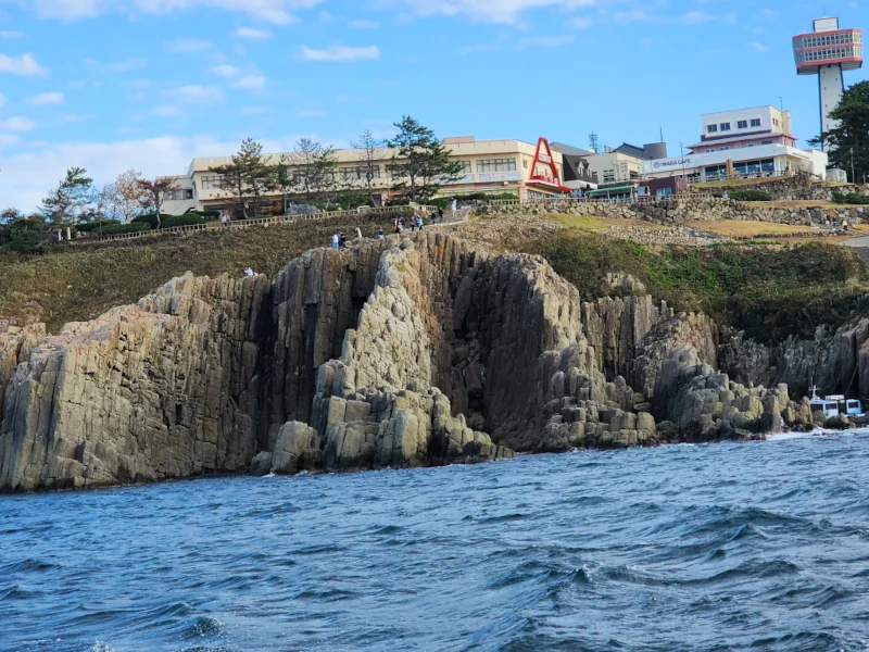 Tojinbo cliffs tower viewpoint